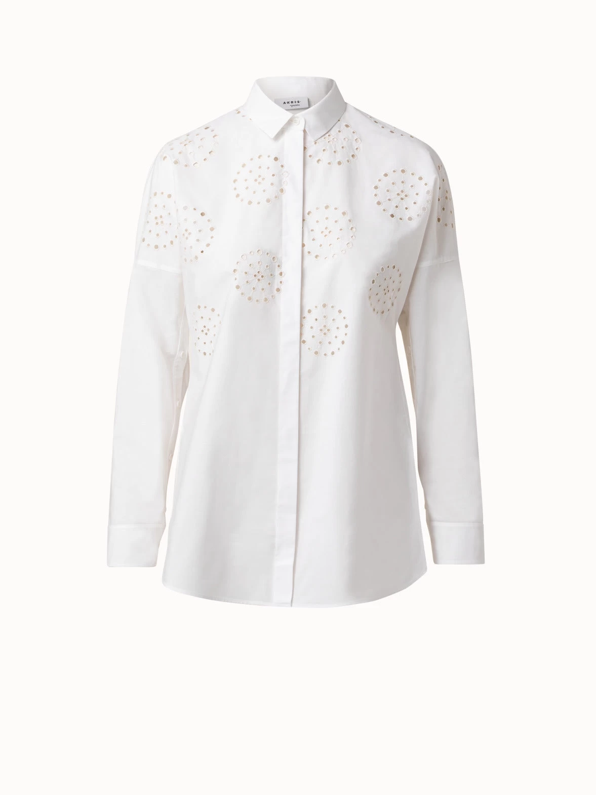 Cotton Medallion Eyelet Embroidery Blouse - Image 3