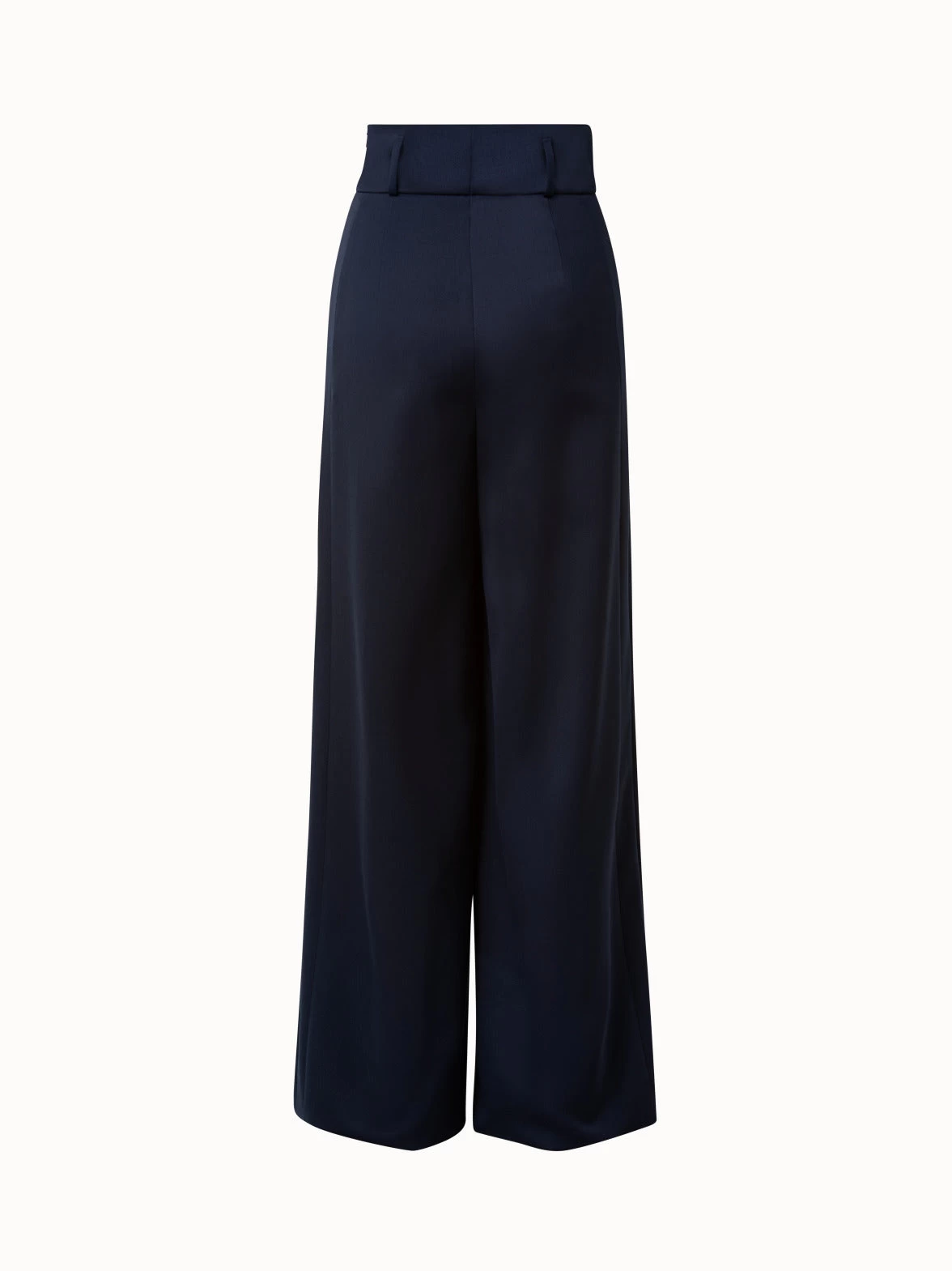 Wool Gabardine High Waist Wide Leg Pants - Image 3