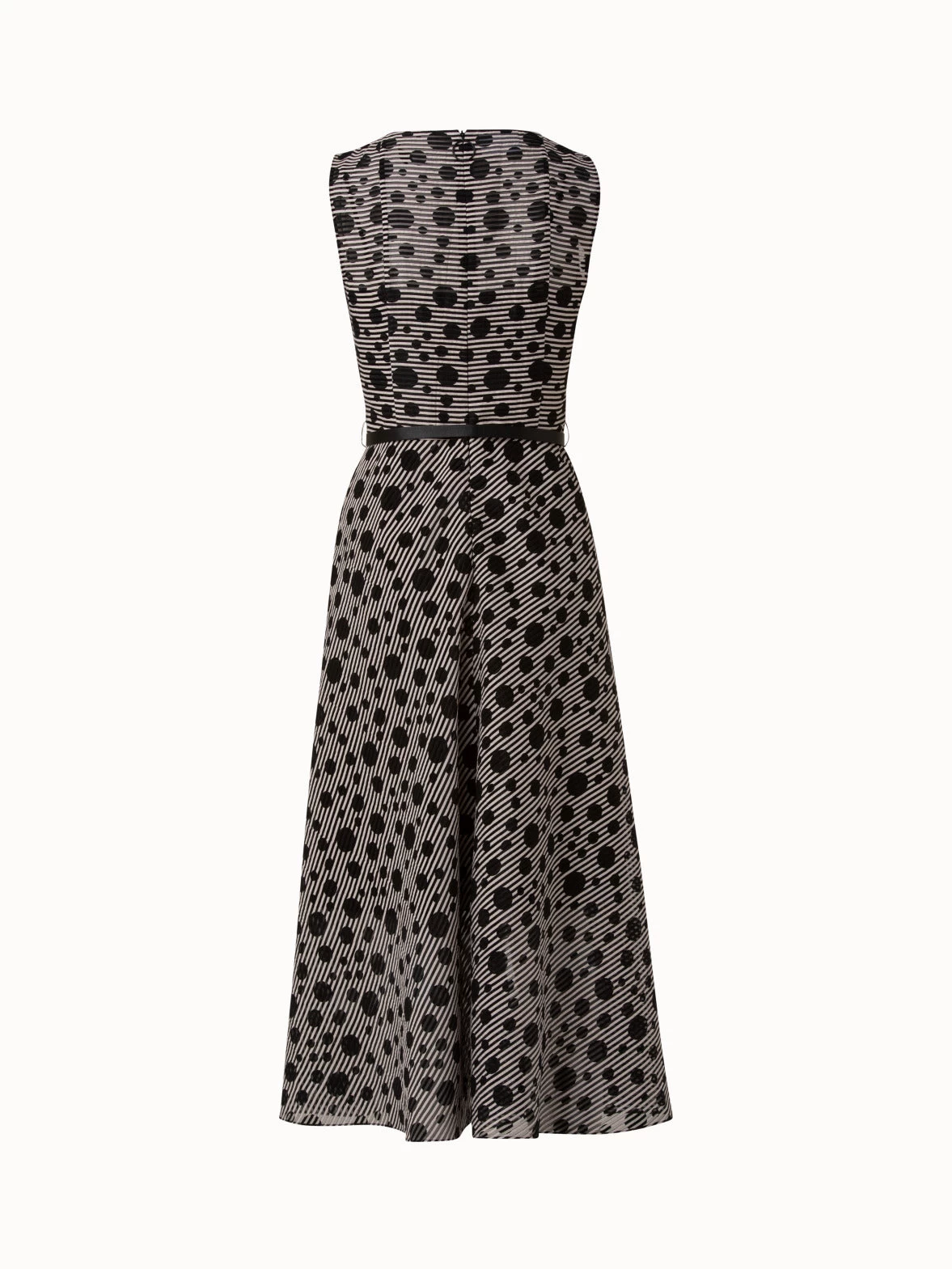 Jacquard Dot Techno Organdy Midi Dress - Image 3