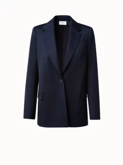Wool Gabardine Boyfriend Blazer