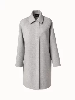 AKRIS Checked Cashmere Double-Face Coat