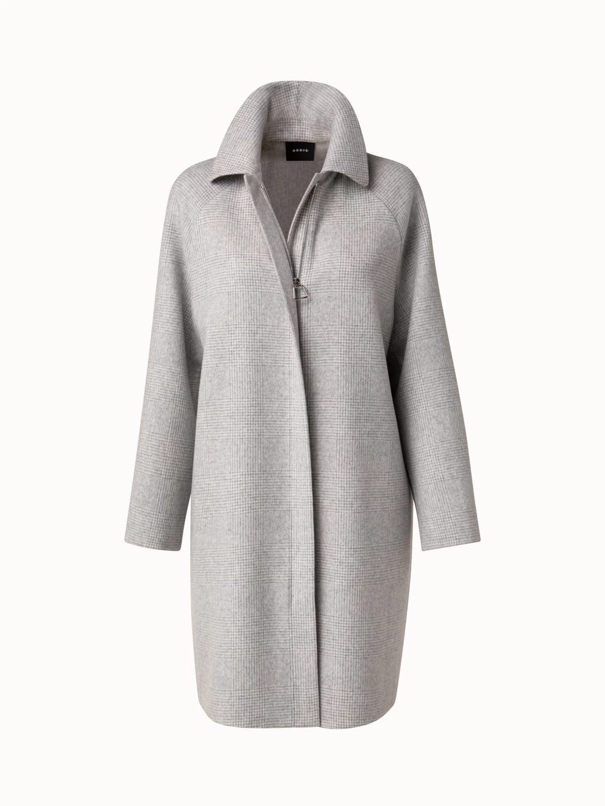AKRIS Checked Cashmere Double-Face Coat - Image 3