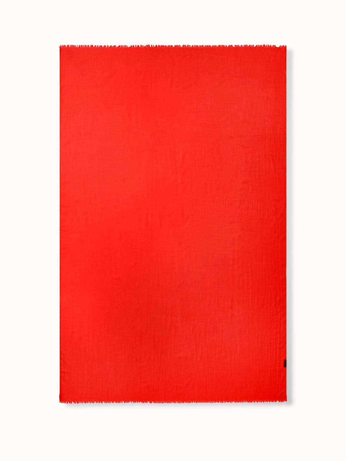 AKRIS Poppy Red Cashmere Silk Scarf - Image 2
