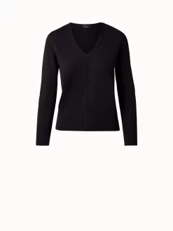 AKRIS Cashmere V-neck Pullover