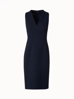 AKRIS Wool Crêpe Double-Face Sheath Dress
