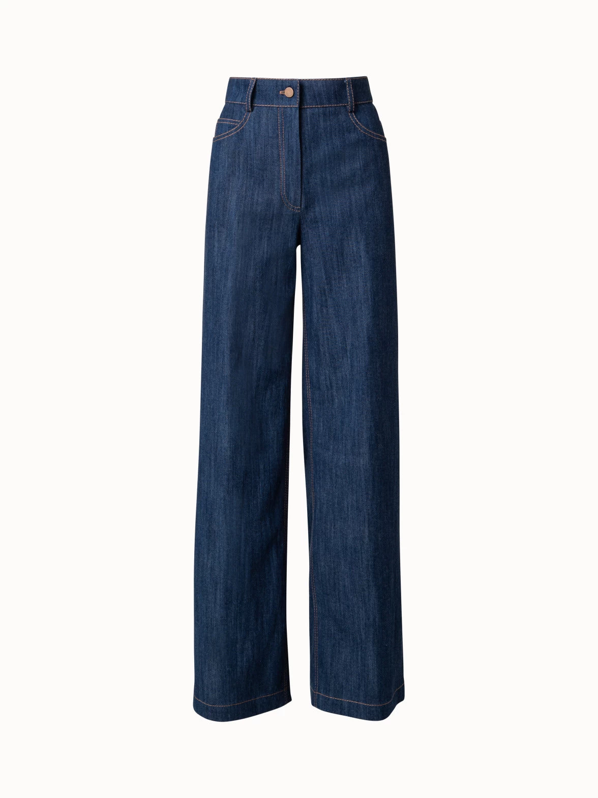 Cooper Wide Leg Pants In Cotton Stretch Denim