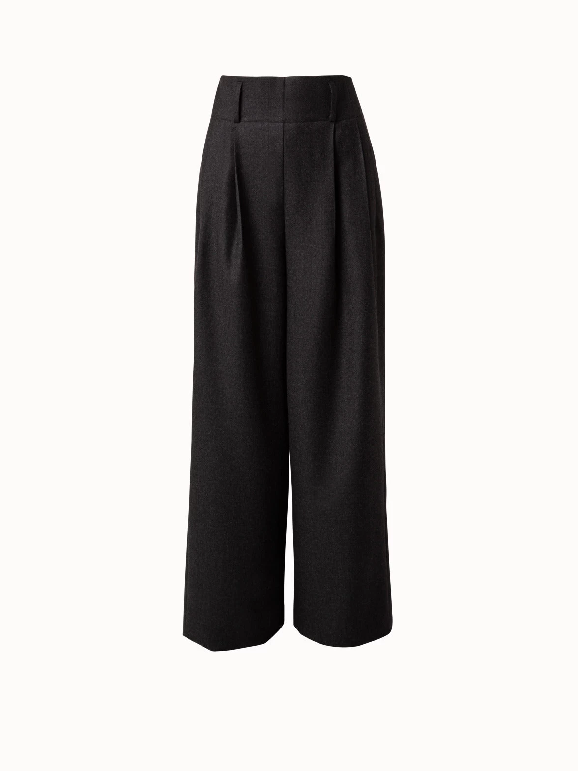 Wool Flannel Wide Leg Pants