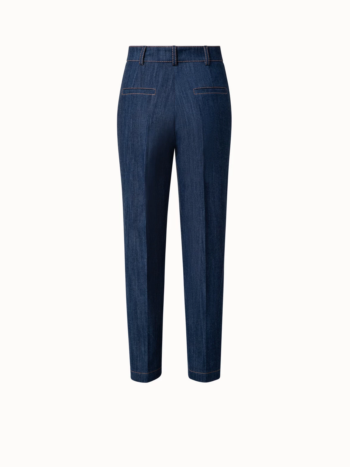 Cotton Stretch Denim Tapered Pants - Image 2