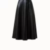 Full Circle Faux Leather Midi Skirt