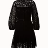 Butterfly Wing Velvet Lace Dress