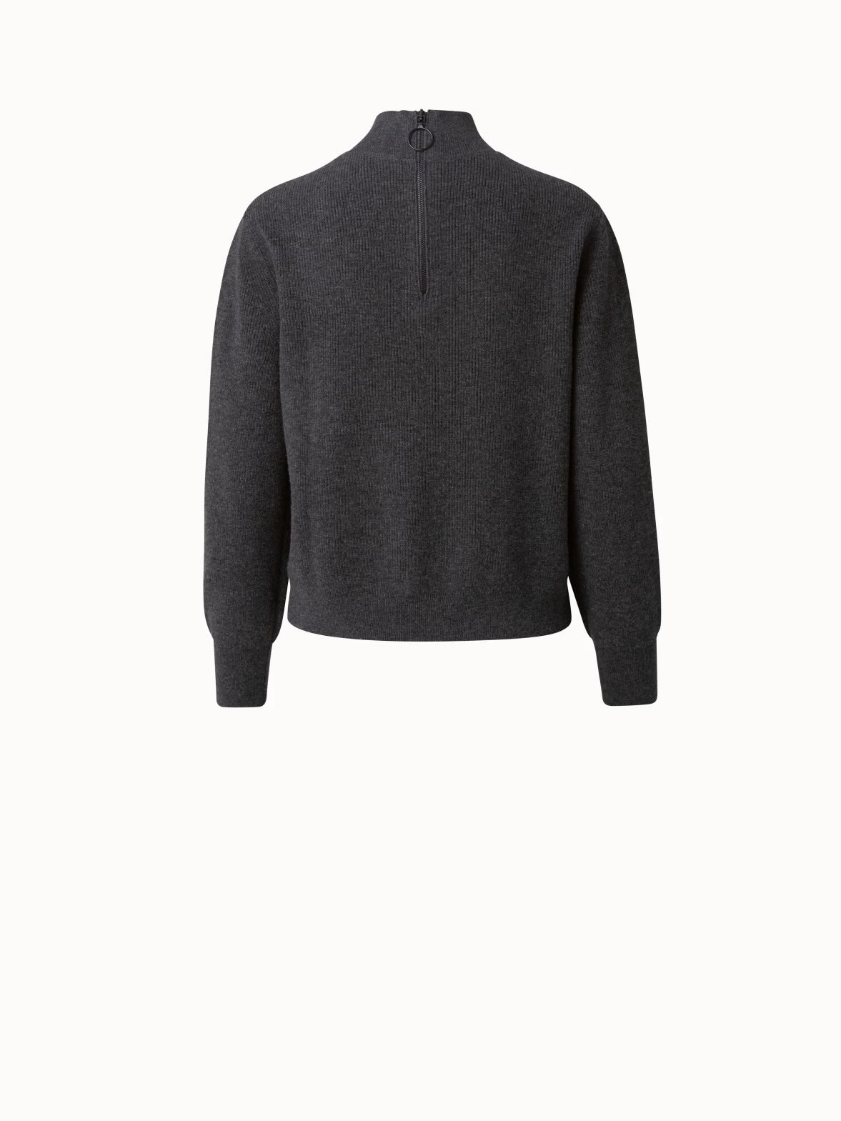 Wool Cashmere Ribbed Knit Pullover - Image 2