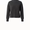 Wool Cashmere Ribbed Knit Pullover