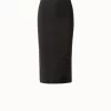 Wool Cashmere Ribbed Knit Skirt