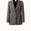 Prince Of Wales Wool Fresco Boyfriend Blazer