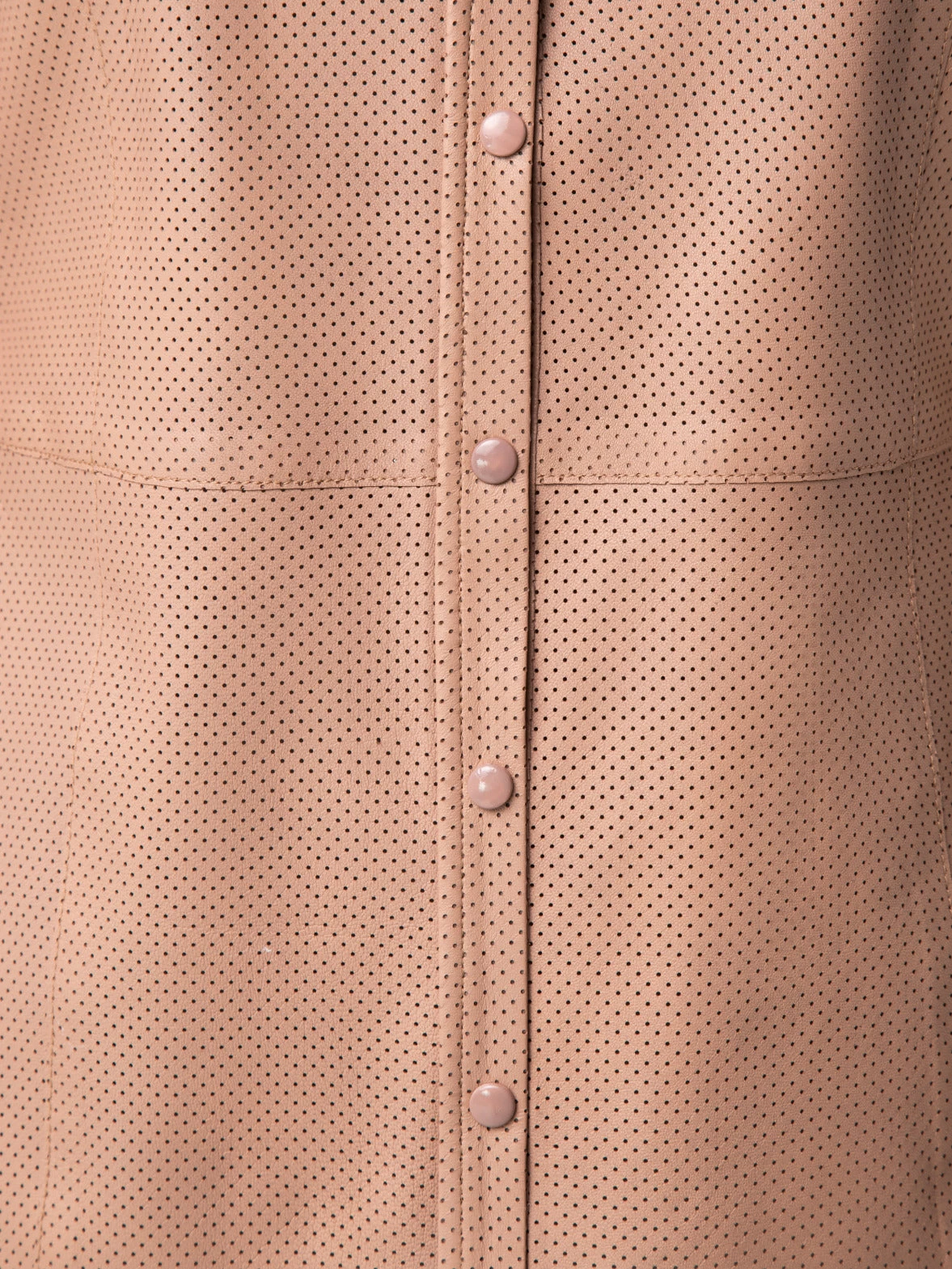 Perforated Pin Dot Nappa Leather Blouse - Image 5