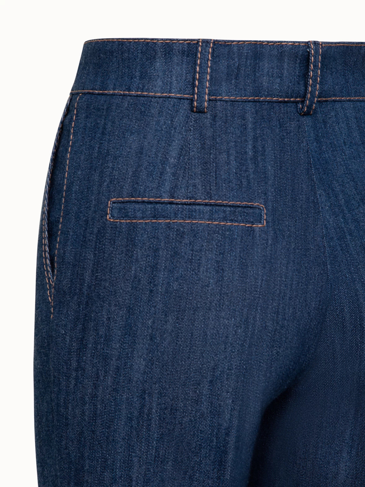 Cotton Stretch Denim Tapered Pants - Image 4