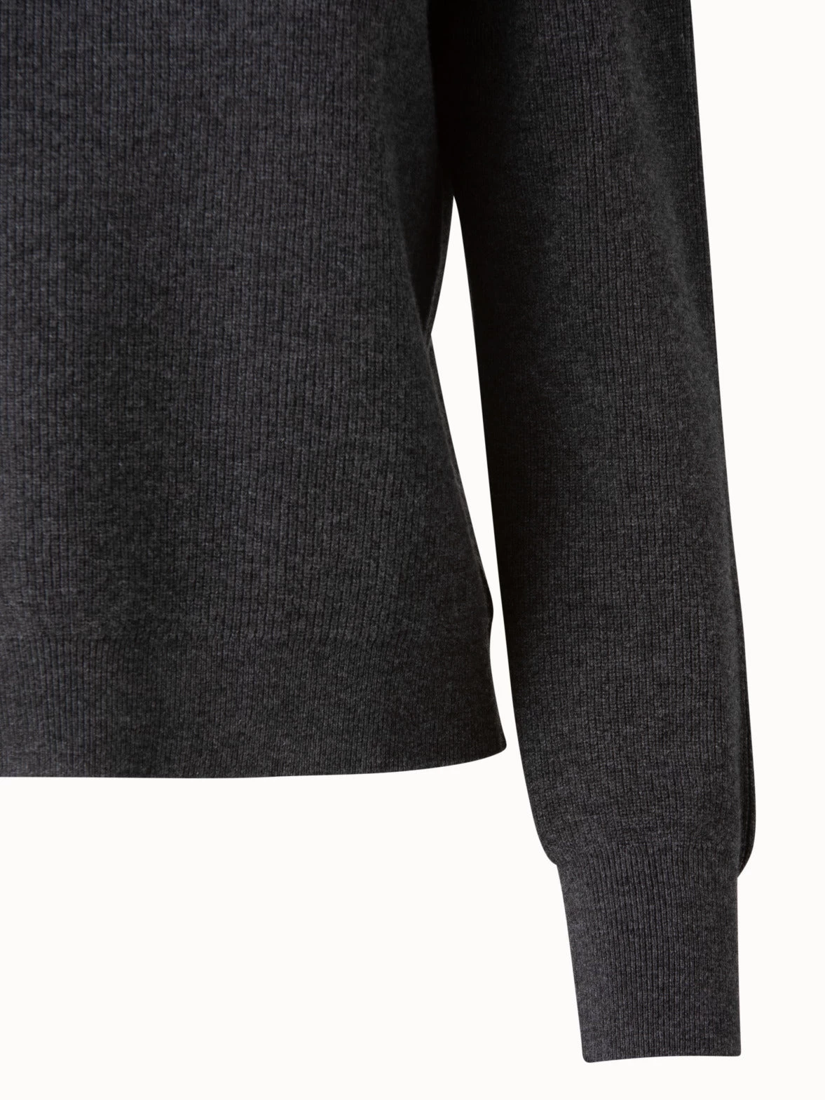 Wool Cashmere Ribbed Knit Pullover - Image 3
