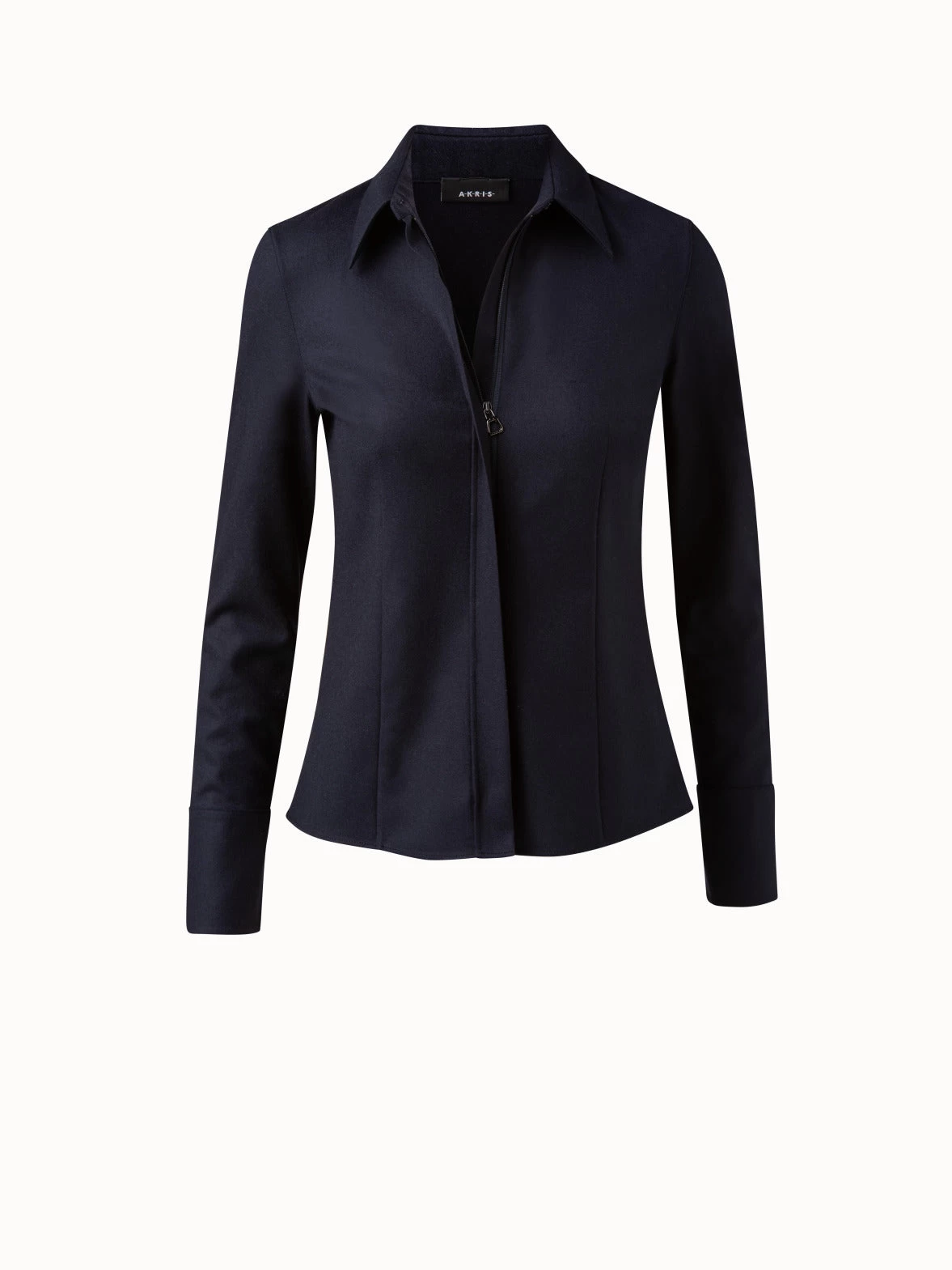 AKRIS Wool Stretch Flannel Blouse - Image 3