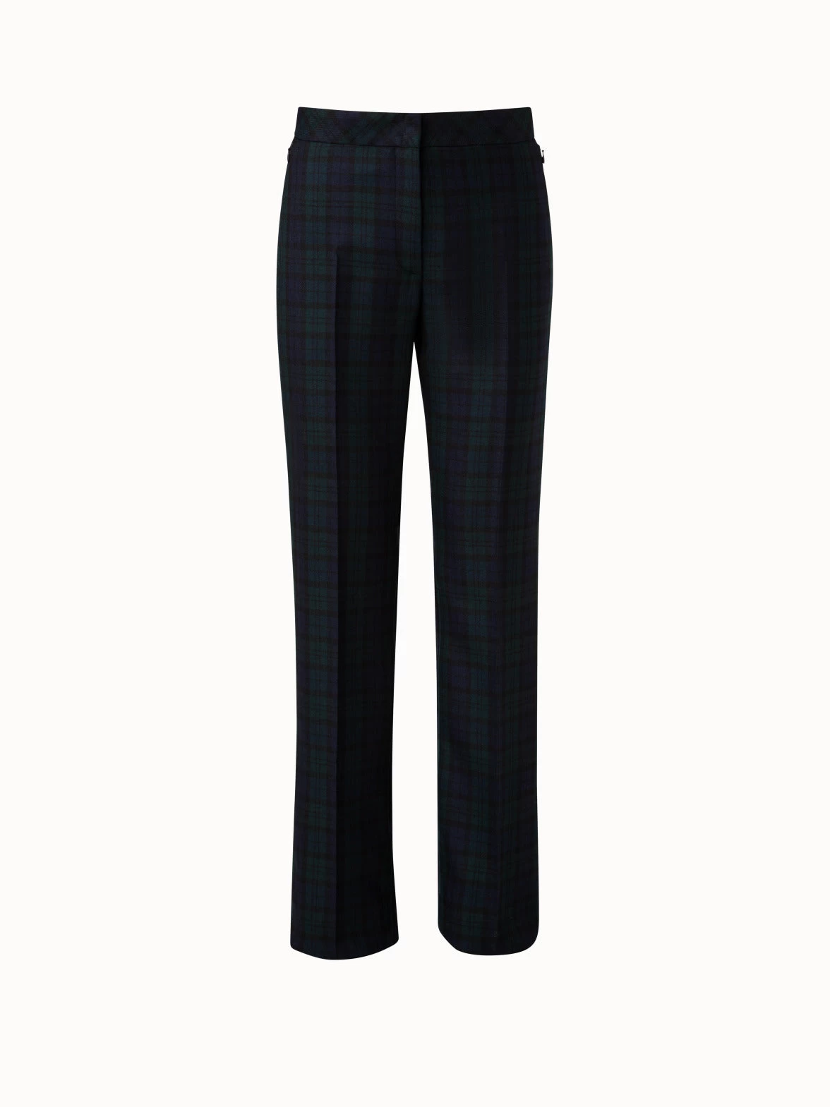 AKRIS Cashmere Check Straight Pants