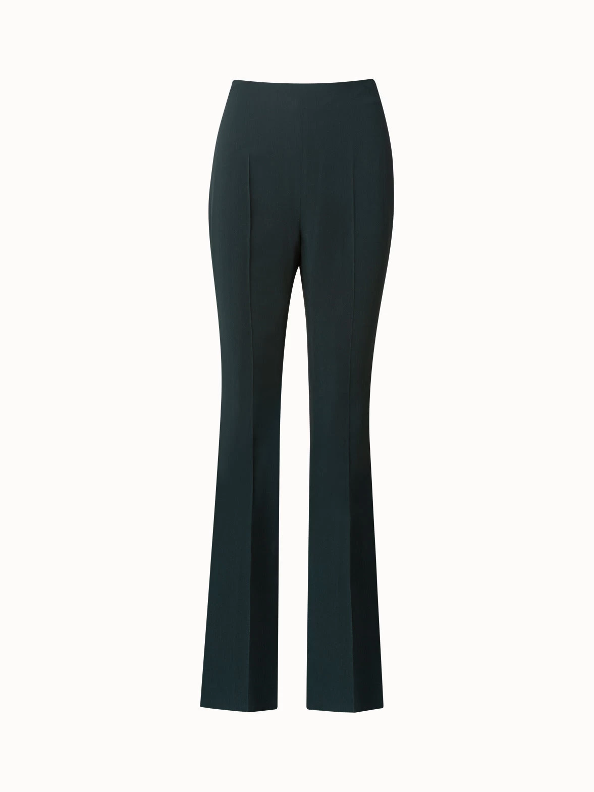 AKRIS Silk Goergette Pants With Double-Layer Bootcut Leg With Slits