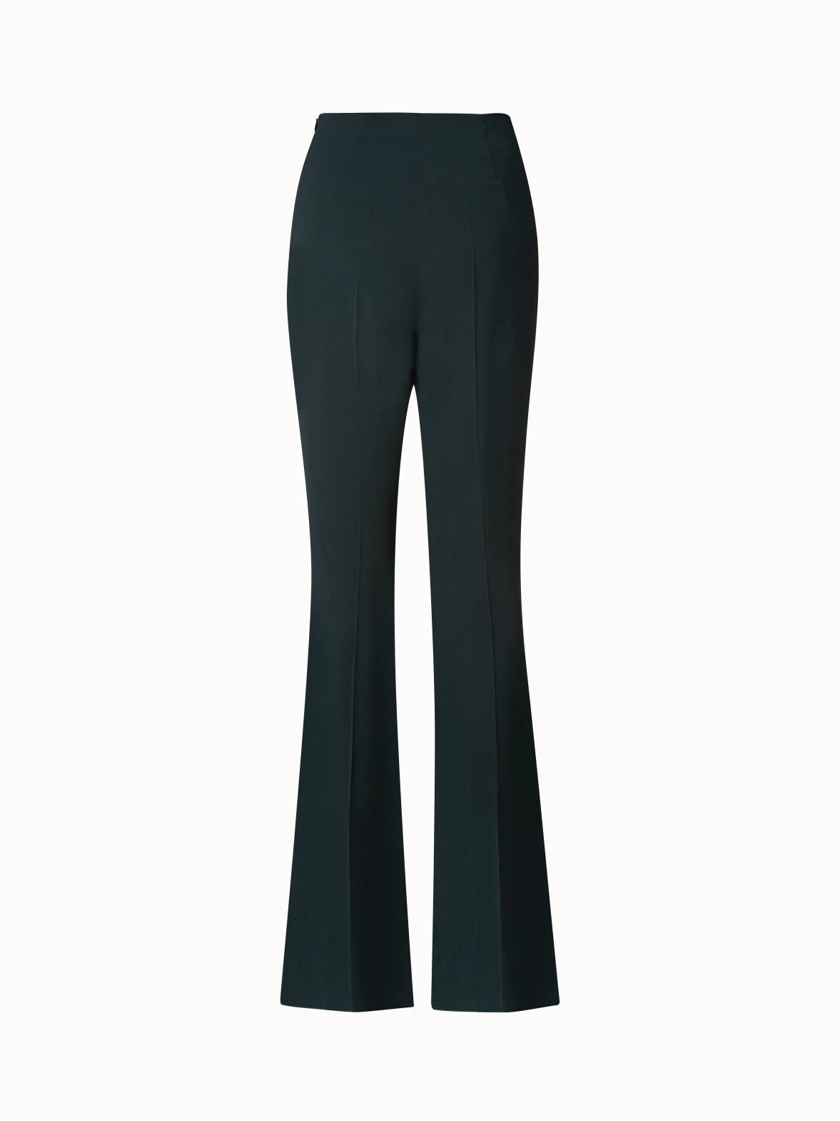 AKRIS Silk Goergette Pants With Double-Layer Bootcut Leg With Slits - Image 2