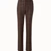 AKRIS Checked Wool Bootcut Pants