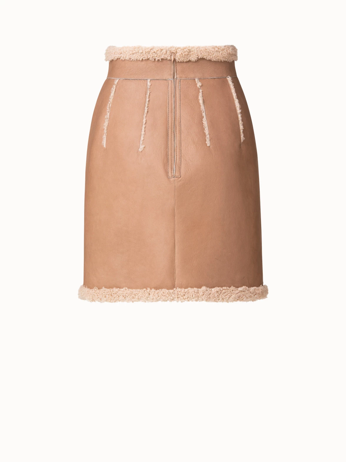 AKRIS Reversible Shearling Short Skirt - Image 2