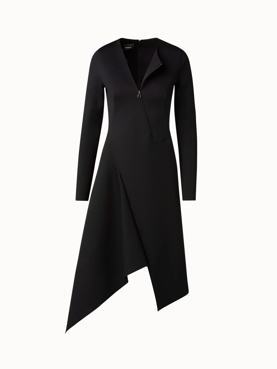 AKRIS Techno Neoprene Asymmetrical Midi Dress - Image 4