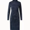 AKRIS Lamb Stretch Suede Sheath Dress