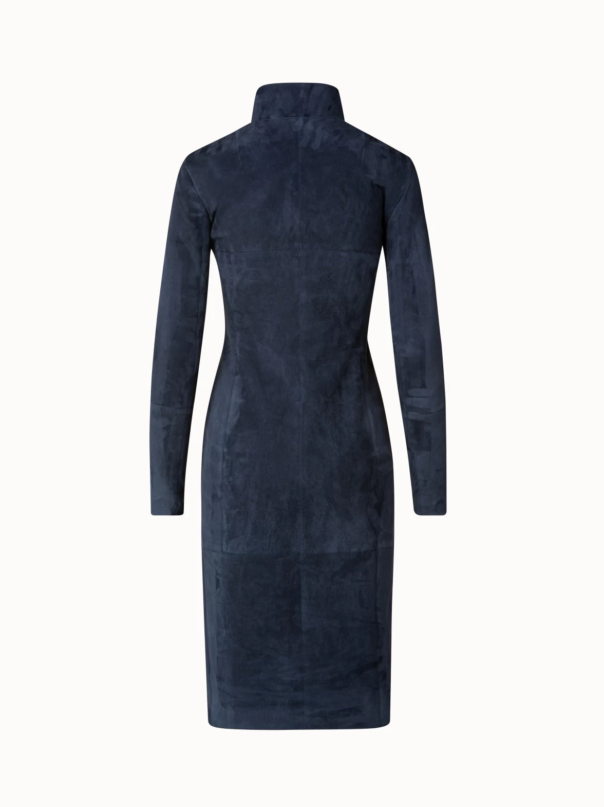 AKRIS Lamb Stretch Suede Sheath Dress - Image 2