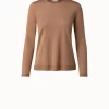 AKRIS Fine Gauge Cashmere Silk Pullover