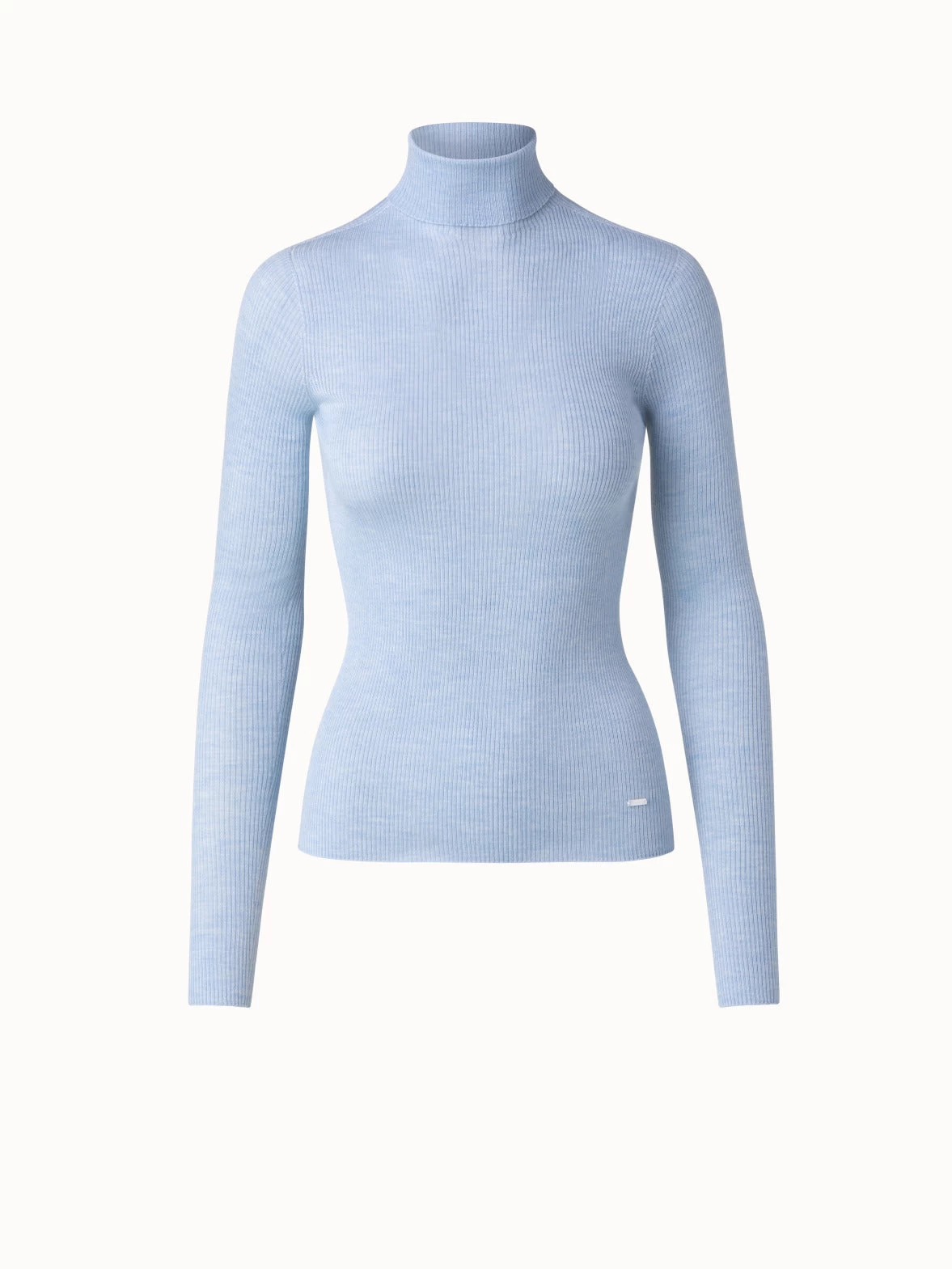 AKRIS Cashmere Silk Rib Knit Pullover
