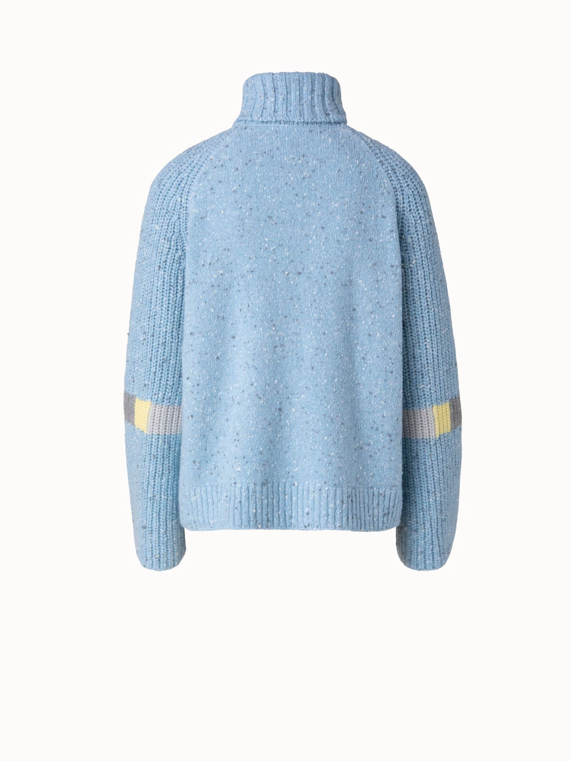 AKRIS Cashmere Knit Turtleneck With Intarsia Details - Image 3