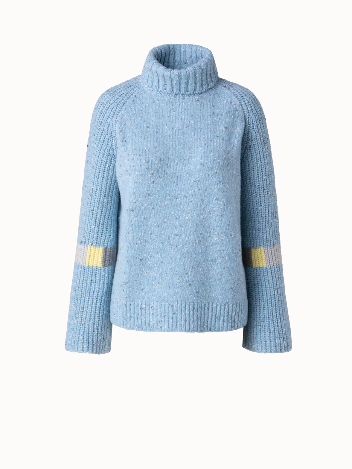 AKRIS Cashmere Knit Turtleneck With Intarsia Details