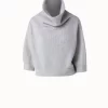 AKRIS Boxy Ribbed Knit Cashmere Pullover