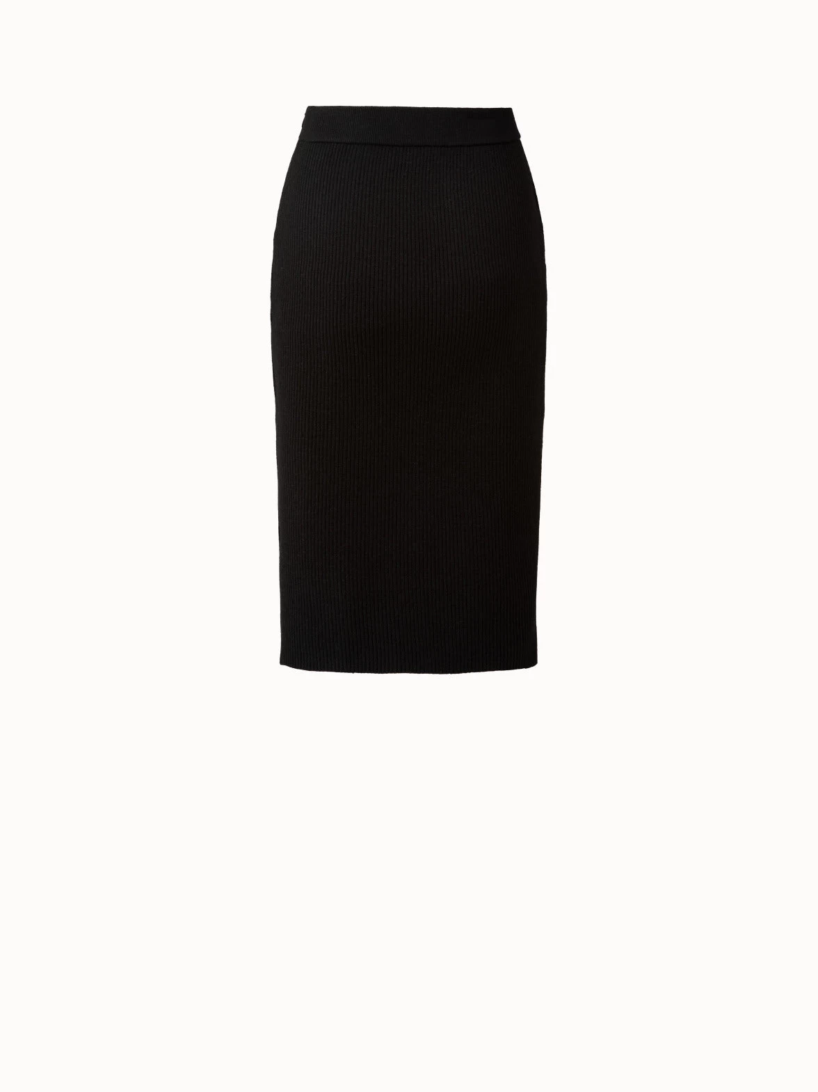 AKRIS Ribbed Wool Stretch Knit Tube Skirt - Image 3