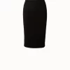 AKRIS Ribbed Wool Stretch Knit Tube Skirt