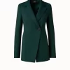 AKRIS Techno Neoprene Fitted Blazer Jacket