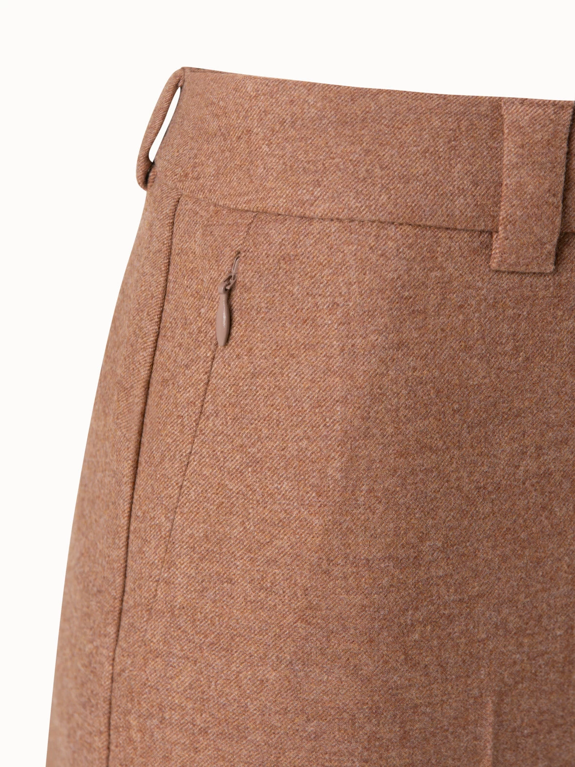 AKRIS Tapered Wool Stretch Flannel Pants - Image 3