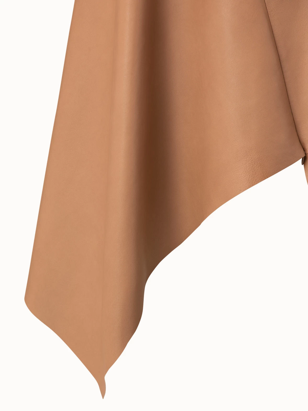 AKRIS Asymmetrical Lamb Nappa Leather Midi Skirt - Image 5
