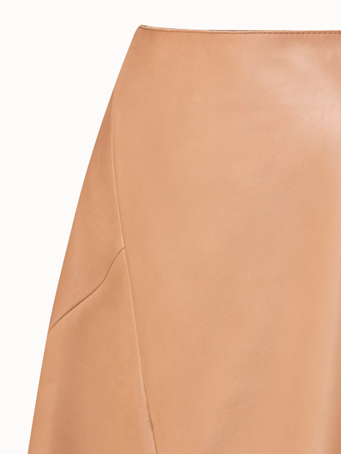 AKRIS Asymmetrical Lamb Nappa Leather Midi Skirt - Image 4