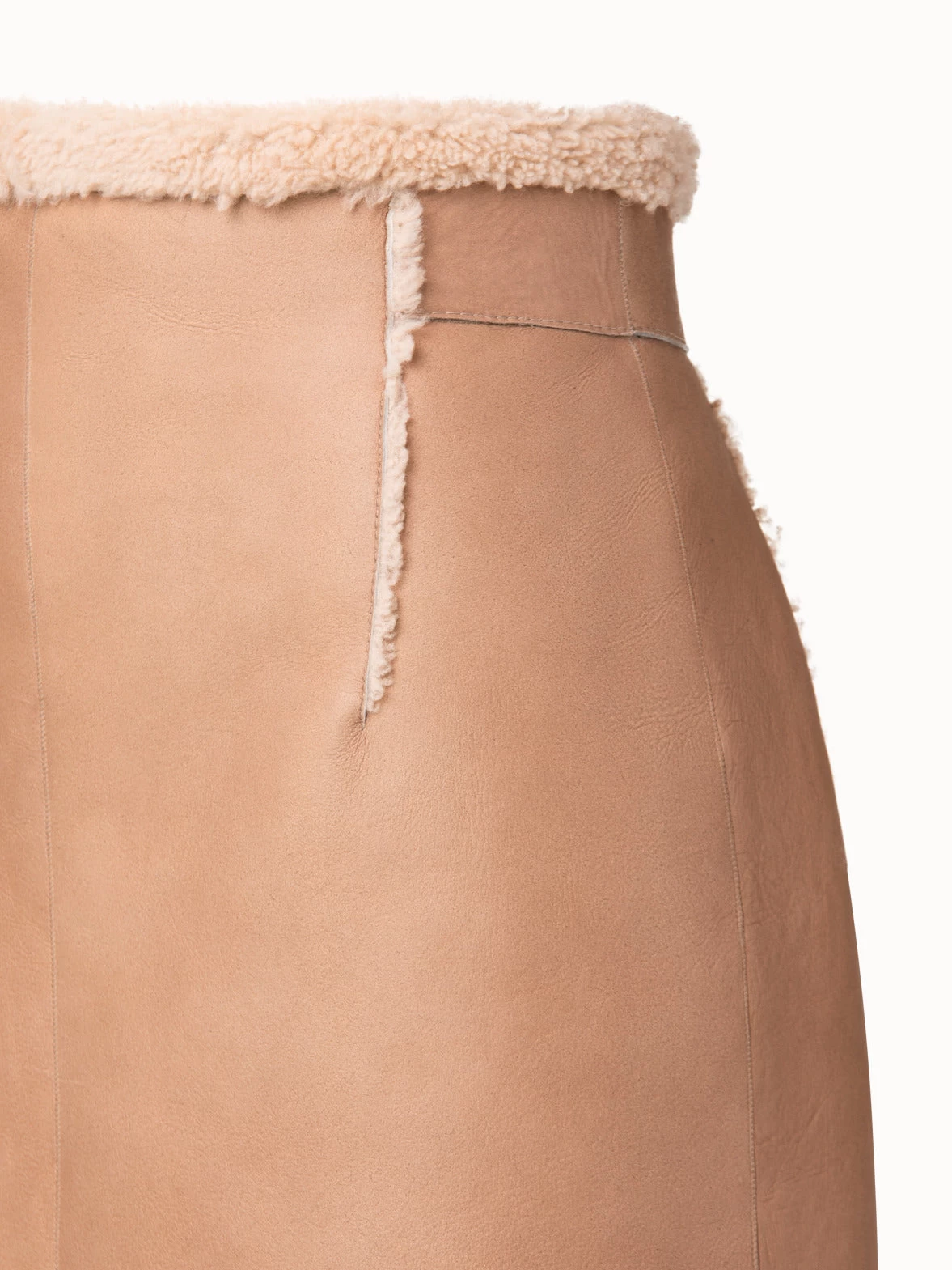 AKRIS Reversible Shearling Short Skirt - Image 3