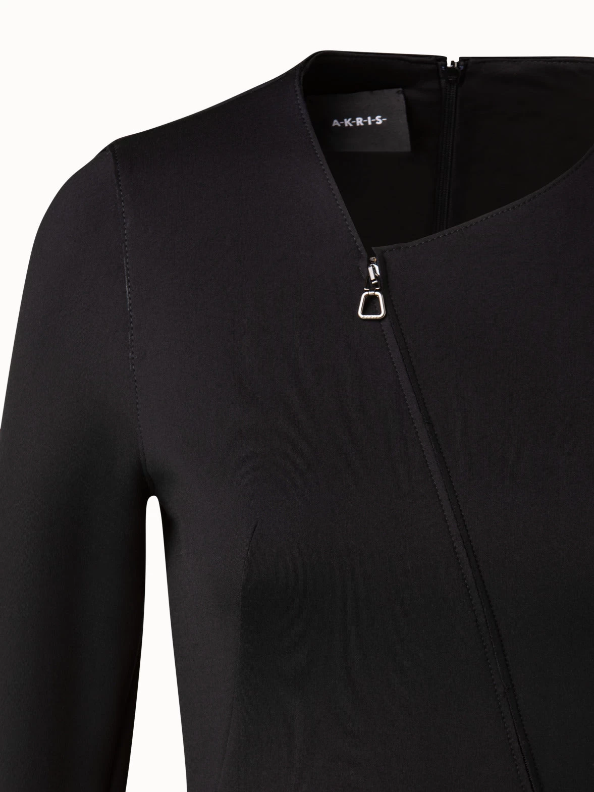 AKRIS Techno Neoprene Asymmetrical Midi Dress - Image 5