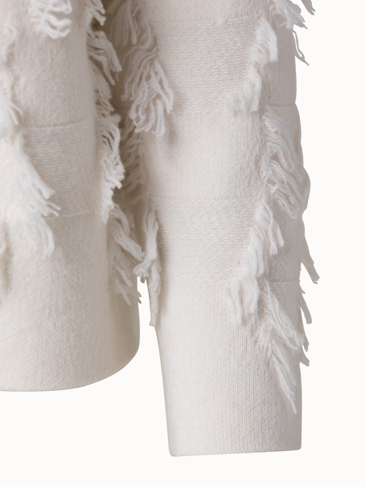 AKRIS Cashmere Square Fringe Jacquard Pullover - Image 6