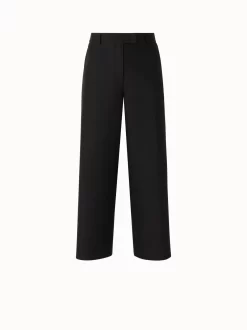 AKRIS Christelle Cotton Silk Double Face Cropped Pants