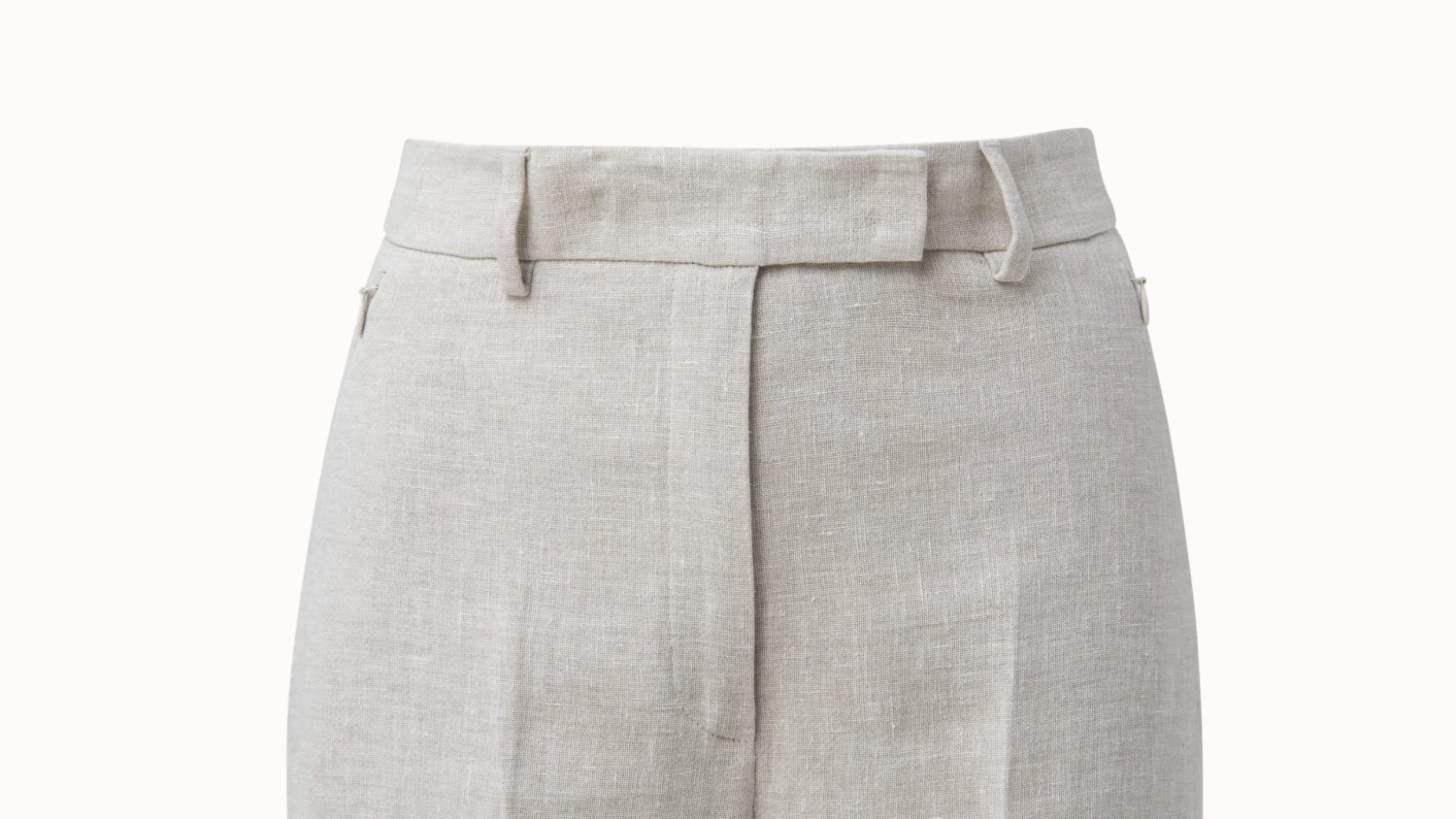 AKRIS Cropped Linen Crêpe Double Face Pants - Image 3