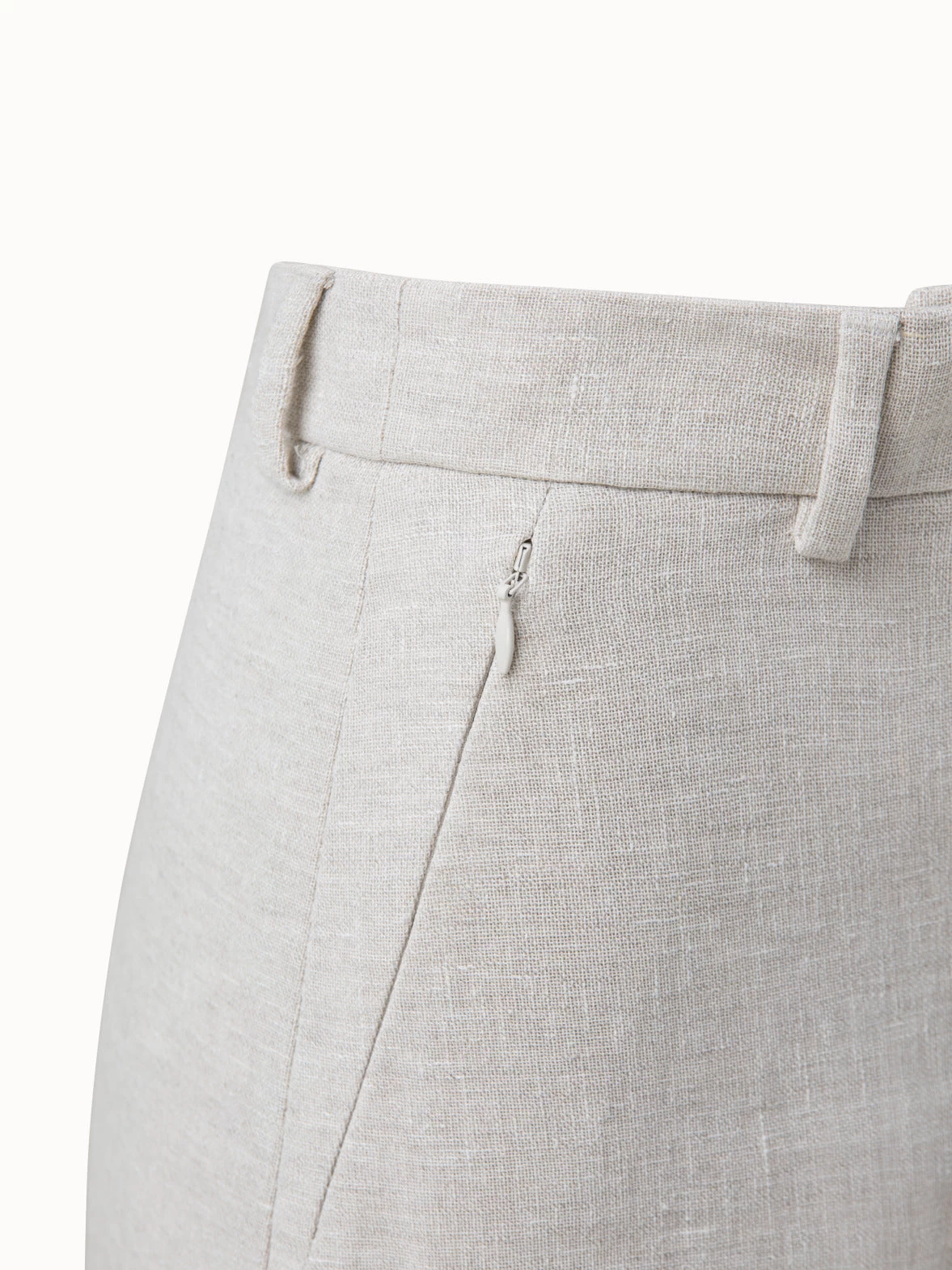 AKRIS Cropped Linen Crêpe Double Face Pants - Image 4