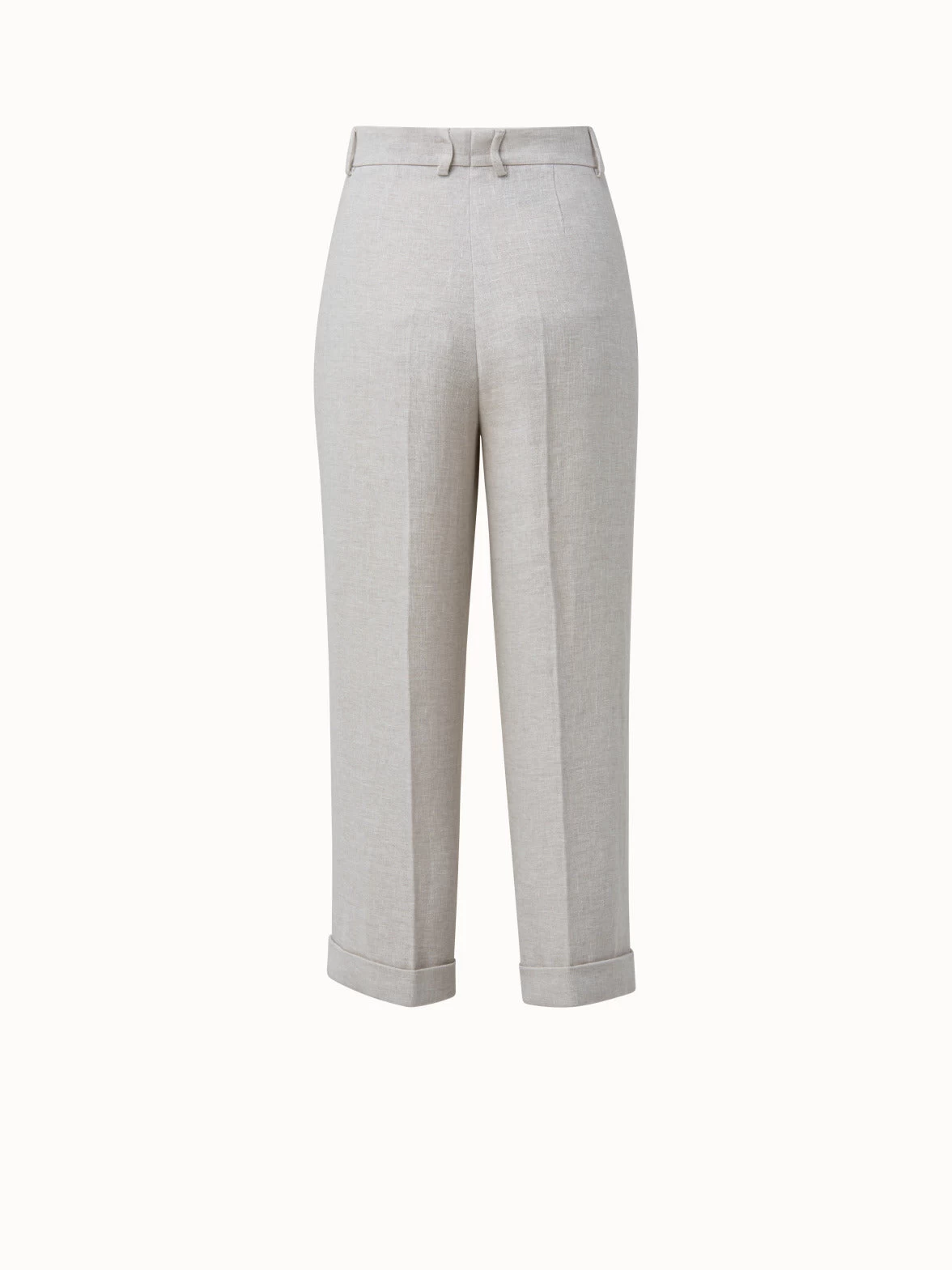 AKRIS Cropped Linen Crêpe Double Face Pants - Image 2