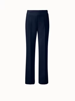 AKRIS Wool Double-Face Straight Leg Pants
