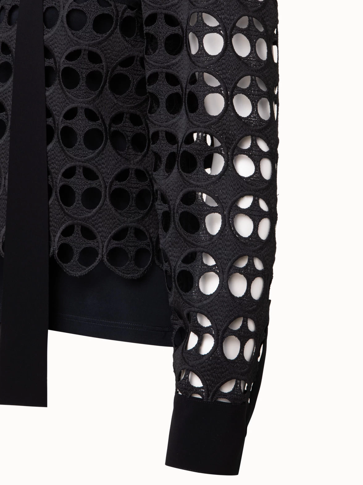 Dot Cut-Out Embroidery Blouse - Image 7